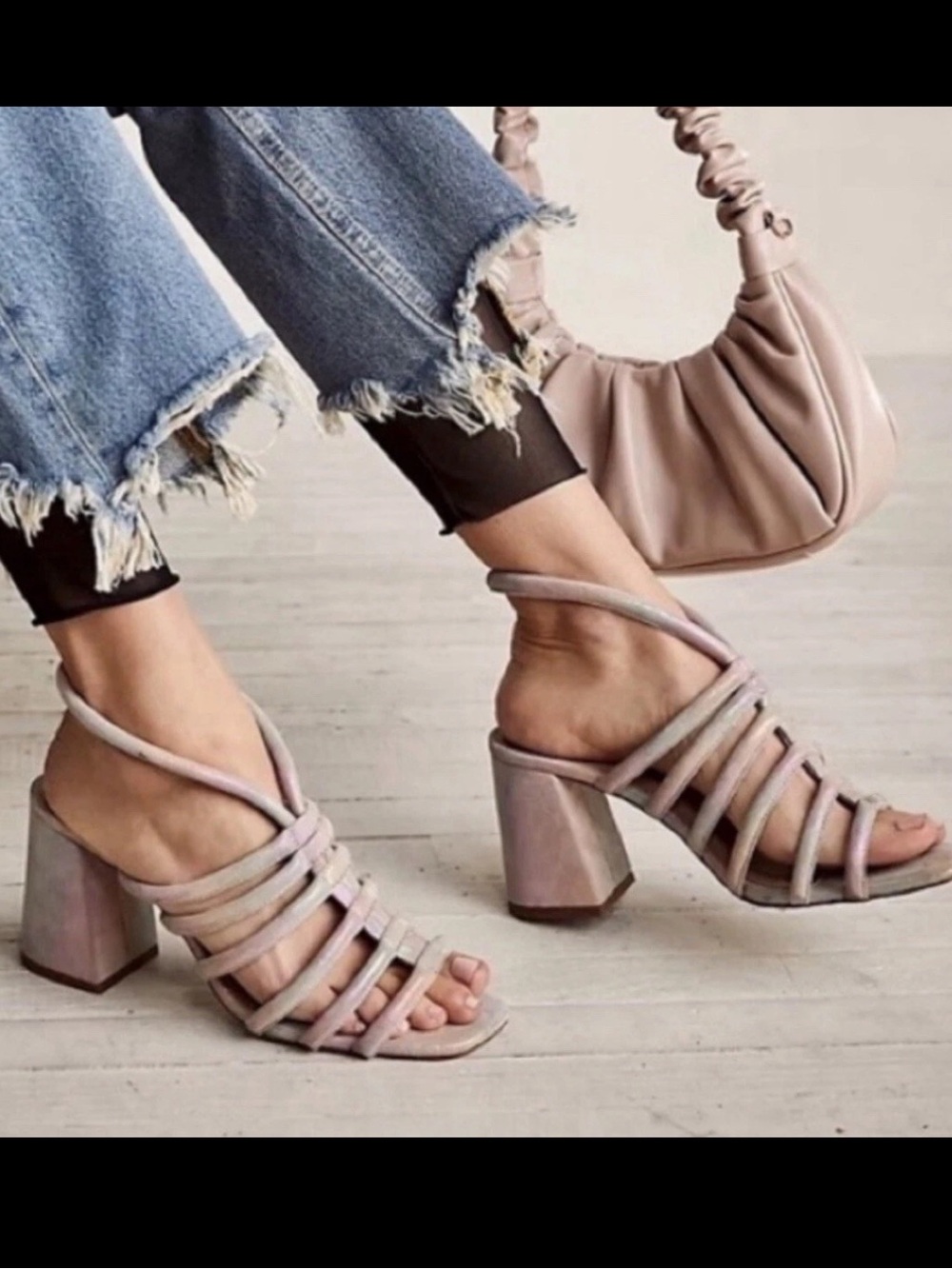 Free People Collette heeled sandal 40 NWOT